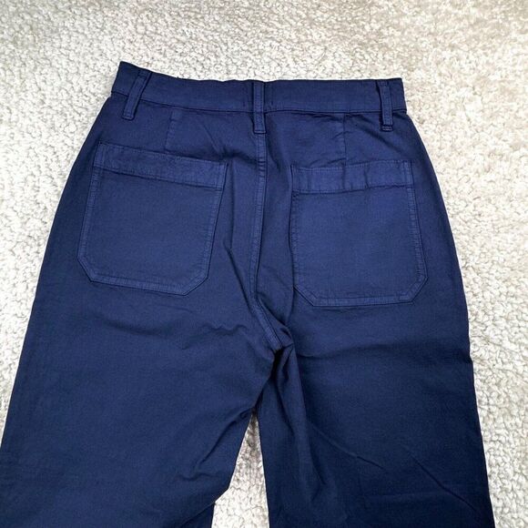 J. Crew Slim Wide Leg Cropped Pant Navy Blue NEW - Picture 8 of 11